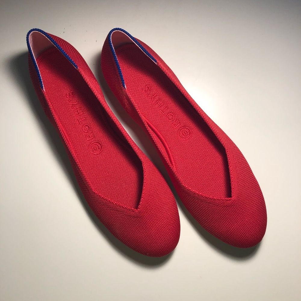 Rothy’s “The Flat” in Red, Size 10